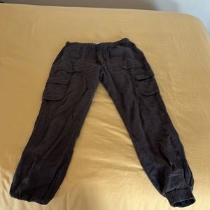 Nicole Miller Linen Cargo Pants - Grey Size S